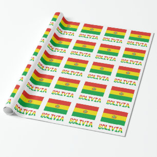 Boliviaanse Vlag en Bolivia Persoonlijk Cadeau Cadeaupapier