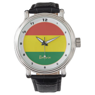 Boliviaanse vlag en Bolivia trendy mode /design Horloge