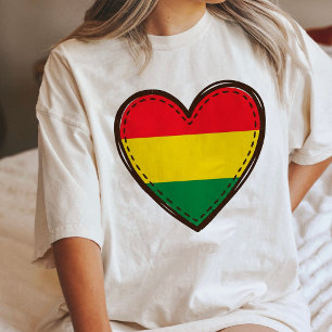 Boliviaanse Vlag Hart Tri-Blend Shirt