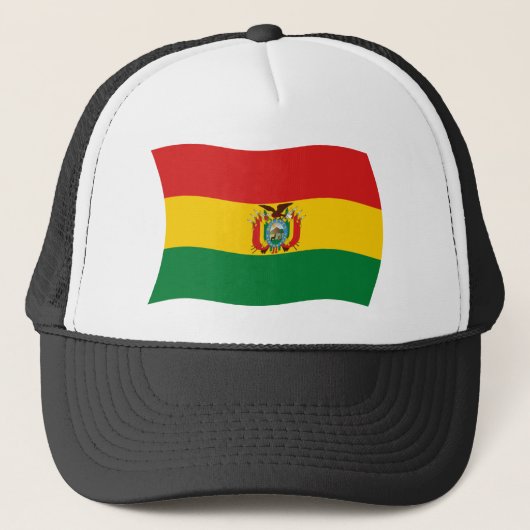 Boliviaanse Vlag Hoed Trucker Pet (Voorkant)