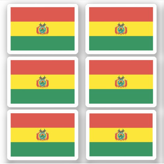 Boliviaanse vlag sticker (Voorkant)