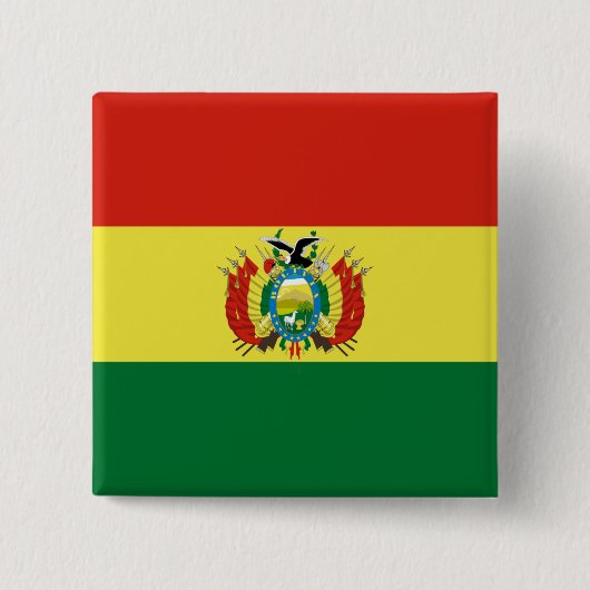 Boliviaanse vlag vierkante button 5,1 cm (Voorkant)