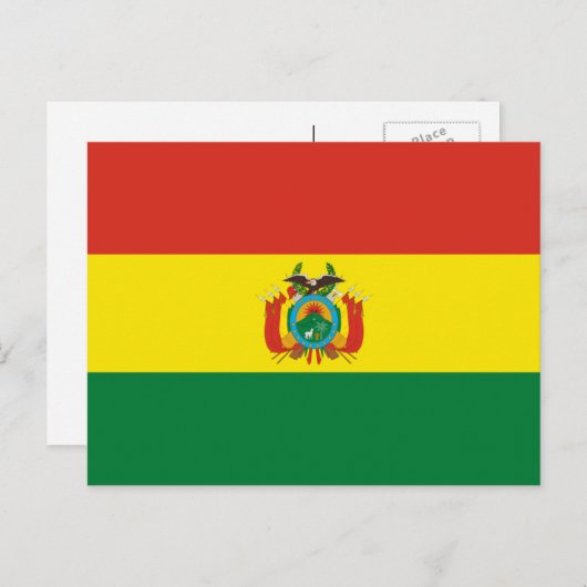 Boliviaanse vlag, vlag van Bolivia Briefkaart (Voorkant / Achterkant)