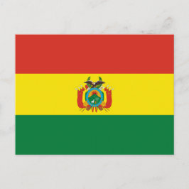 Boliviaanse vlag, vlag van Bolivia Briefkaart