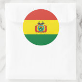 Boliviaanse vlag, vlag van Bolivia Ronde Sticker (Tas)