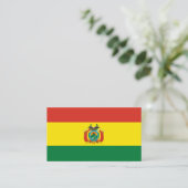 Boliviaanse vlag, vlag van Bolivia Visitekaartje (Staand voorkant)
