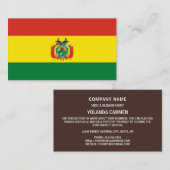 Boliviaanse vlag, vlag van Bolivia Visitekaartje (Voorkant / Achterkant)