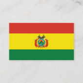 Boliviaanse vlag, vlag van Bolivia Visitekaartje (Voorkant)