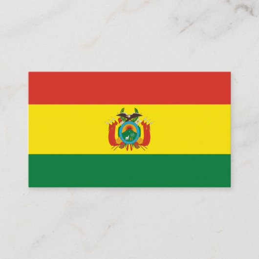 Boliviaanse vlag, vlag van Bolivia Visitekaartje (Voorkant)