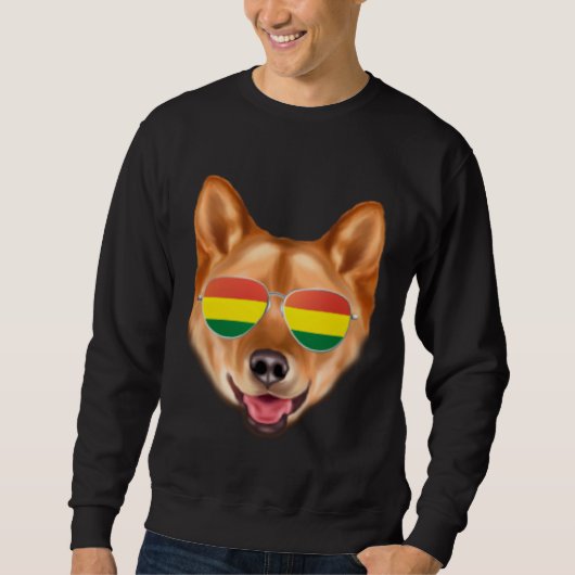 Bolivian Flag Finnish Spitz Dog Bolivia Pocket Trui (Voorkant)