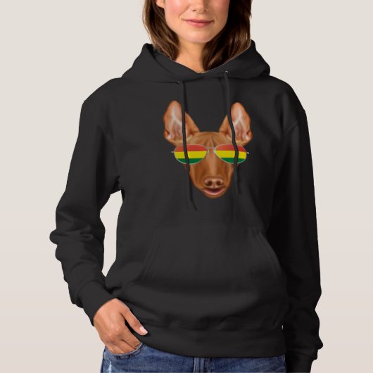 Bolivian Flag Pharaoh Hound Dog Bolivia Pocket Hoodie (Voorkant)