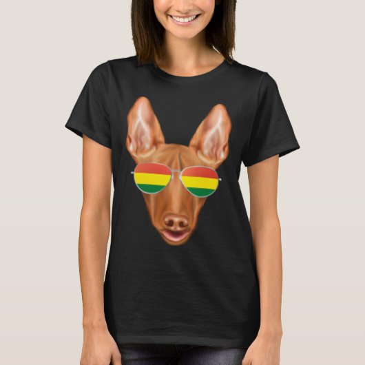 Bolivian Flag Pharaoh Hound Dog Bolivia Pocket T-shirt (Voorkant)