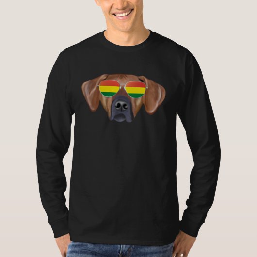 Bolivian Flag Rhodesian Ridgeback Dog Bolivia Pock T-shirt (Voorkant)