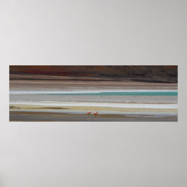Bolivian Lagoon with Flamingos - Photograph Poster