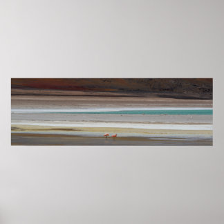 Bolivian Lagoon with Flamingos - Photograph Poster