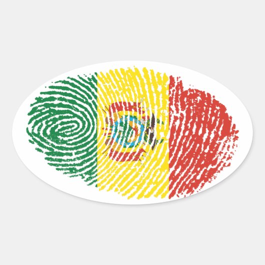 Boliviano/ Boliviana Ovale Sticker (Voorkant)