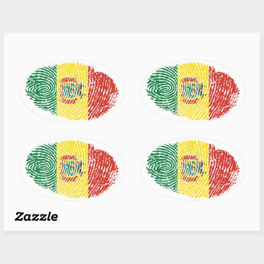 Boliviano/ Boliviana Ovale Sticker (Vel)