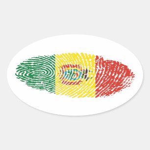 Boliviano/ Boliviana Ovale Sticker