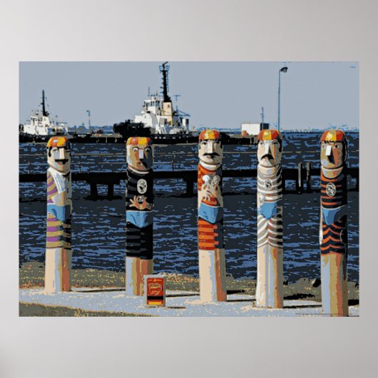 Bollards Geelong Oceanfront Poster (Voorkant)