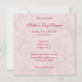 bolle roze rozen Moederdag Brunch Kaart (Achterkant)