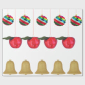 Bollen, appelen, blikvangpapier cadeaupapier (Vlak)