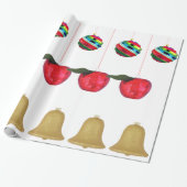 Bollen, appelen, blikvangpapier cadeaupapier (Uitgerold)