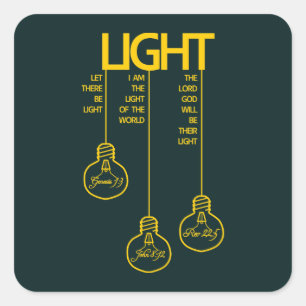 bollen Bijbels Licht Vierkante Sticker