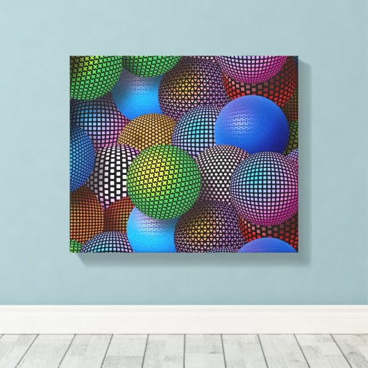 bollen canvas afdruk (Insitu (Houten vloer))