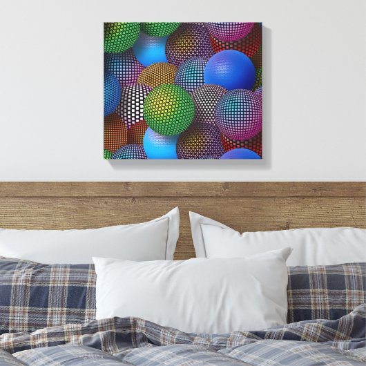 bollen canvas afdruk (Insitu (Slaapkamer))