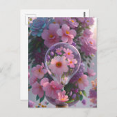 Bollen in bloemen, Postcrossing Briefkaart (Voorkant / Achterkant)