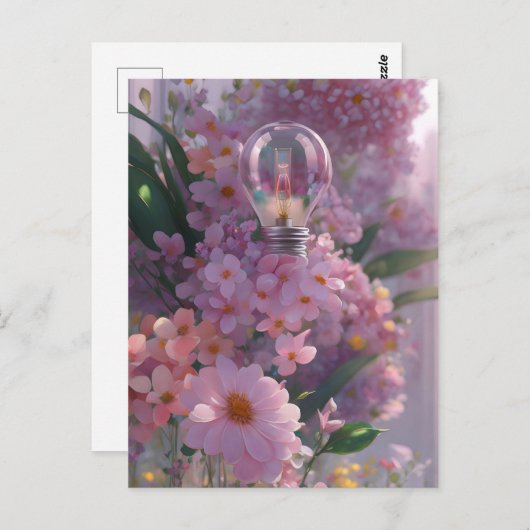 Bollen in bloemen, Postcrossing Briefkaart (Voorkant / Achterkant)