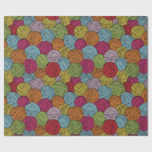 bollen van garen cadeaupapier (Vlak)