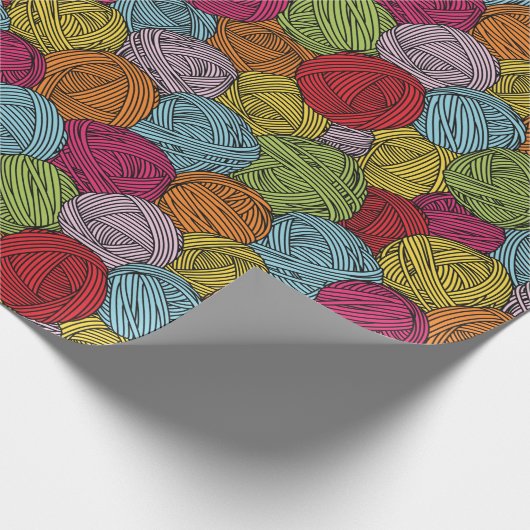 bollen van garen cadeaupapier (Hoek)