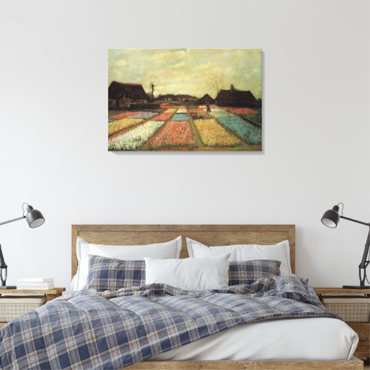 Bollenvelden door Vincent van Gogh Canvas Afdruk (Insitu (Slaapkamer))