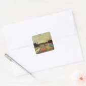 Bollenvelden door Vincent van Gogh Vierkante Sticker (Envelop)