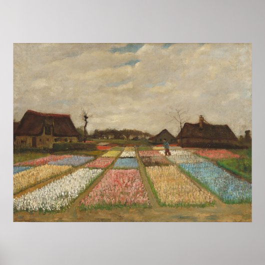 Bollenvelden – Van Gogh Bloemenlandschap Poster (Voorkant)