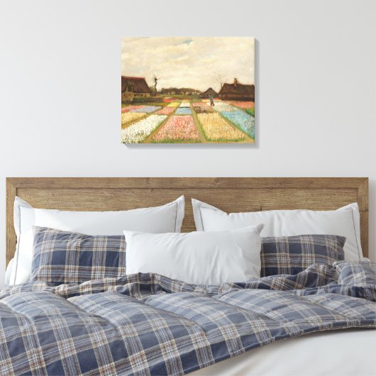 bollenvelden | Vincent van Gogh Canvas Afdruk (Insitu (Slaapkamer))