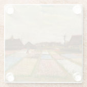 bollenvelden | Vincent van Gogh Glazen Onderzetter (Achterkant)