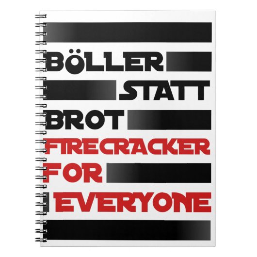 Böller statt Brot ! Notitieboek (Voorkant)