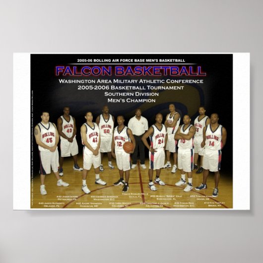 Bolling AFB Basketbalteam Poster (Voorkant)