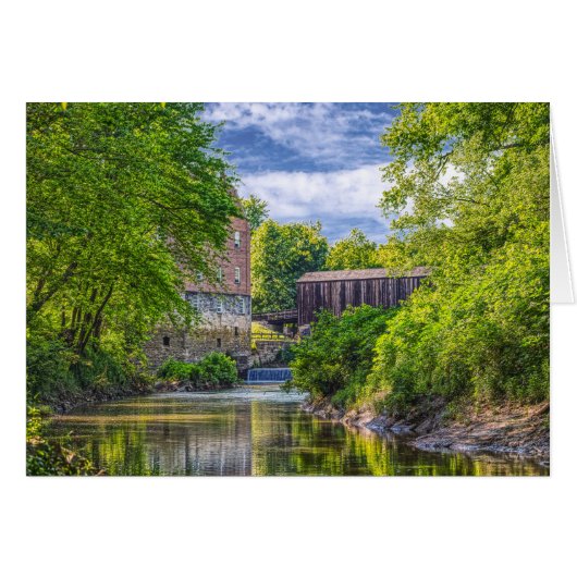 Bollinger Mill en Burfordville Covered Bridge (Voorkant Horizontaal)