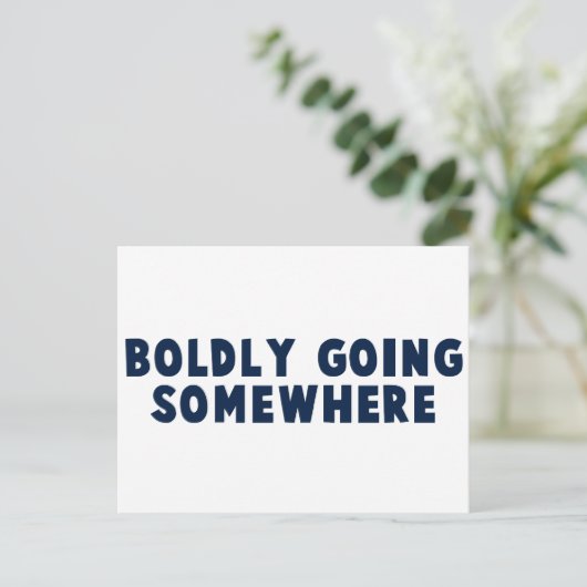 Bolly gaat ergens heen briefkaart (Staand voorkant)