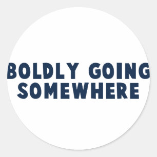 Bolly gaat ergens heen ronde sticker