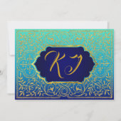 Bollywood Arabian Night Birthday Invitation Kaart (Achterkant)