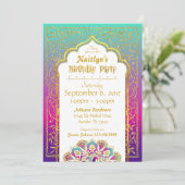 Bollywood Arabian Night Birthday Invitation Kaart (Staand voorkant)