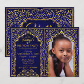 Bollywood Arabian Night Birthday Uitnodigingskaart Kaart (Voorkant / Achterkant)