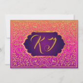 Bollywood Arabian Night Birthday Uitnodigingskaart Kaart (Achterkant)