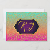 Bollywood Arabian Night Birthday Uitnodigingskaart Kaart (Achterkant)