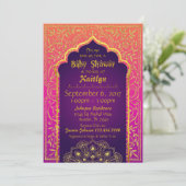 Bollywood Arabian Nights Baby shower Kaart (Staand voorkant)