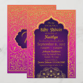 Bollywood Arabian Nights Baby shower Kaart (Voorkant / Achterkant)